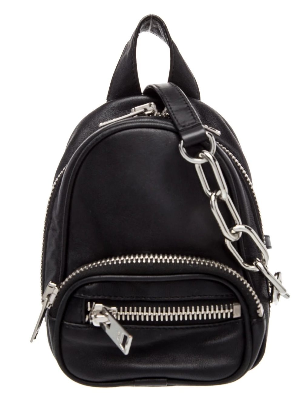 Alexander Wang Attica Soft Black Leather Mini Backpack Crossbody Bag